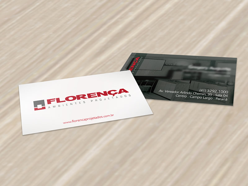 CARTÃO DE VISITA . FLORENÇA AMBIENTES PROJETADOS